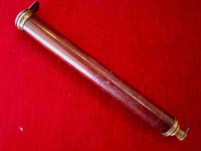 A small mid 18th century English single-draw spotting telescope circa 1750-1760